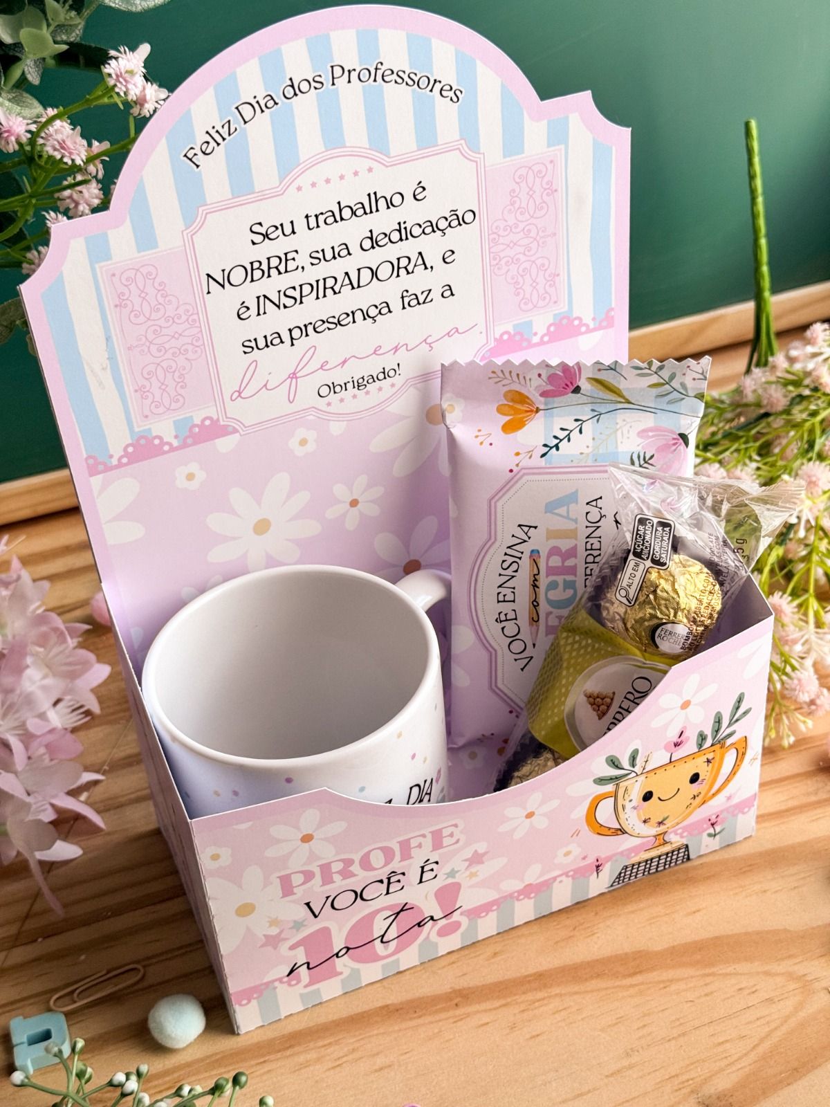 Caixa envelope com caneca 
