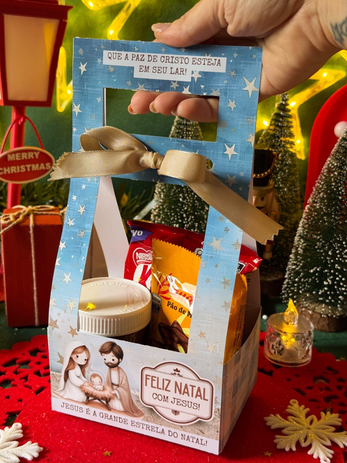 Caixa sacola de natal